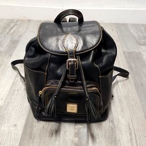 Vintage Dooney & Bourke Florentine Black Leather Murphy backpack